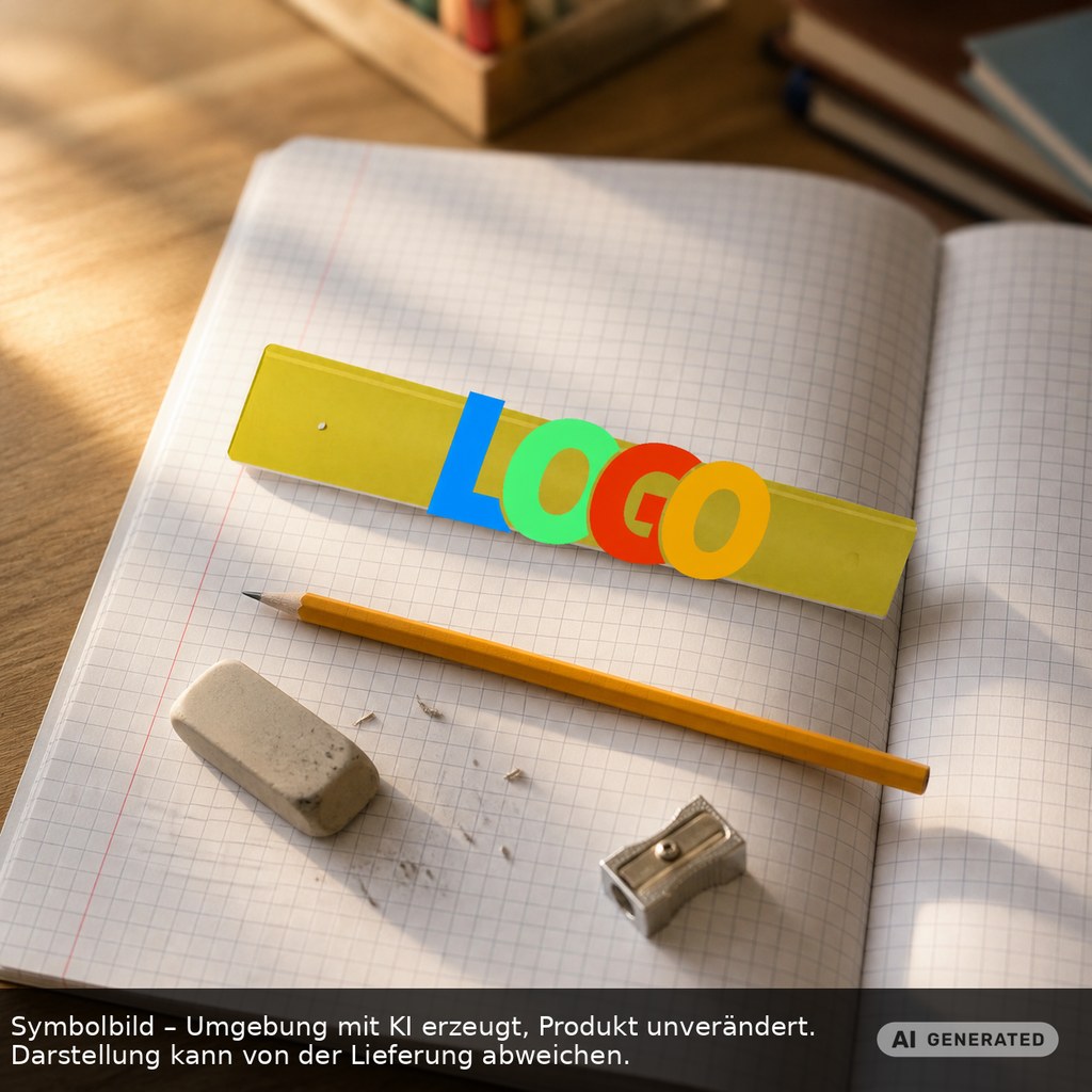 Lineal 20 cm als Werbeartikel mit Logo bedrucken