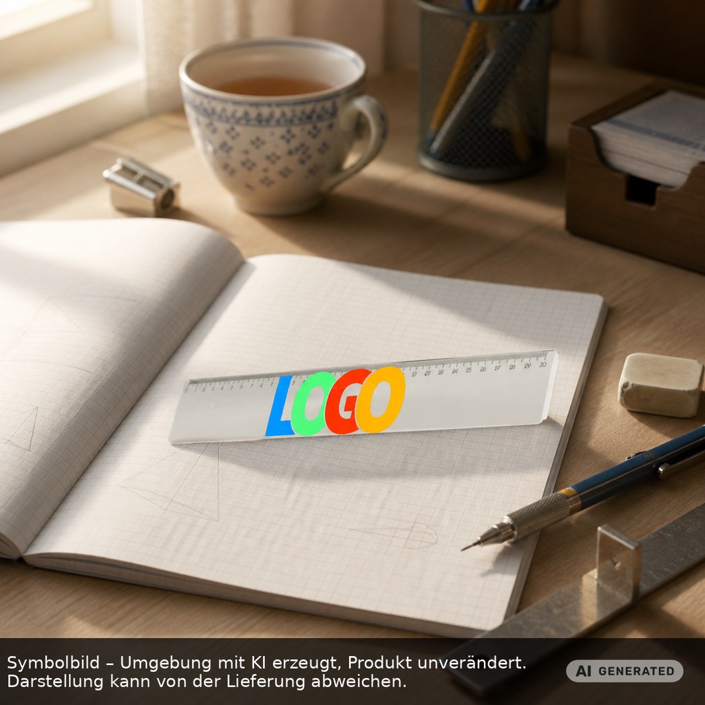 Lineal 30 cm als Werbeartikel mit Logo bedrucken