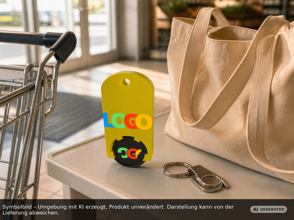 Chiphalter mit 1€-Chip "Alpha" als Werbeartikel mit Logo bedrucken