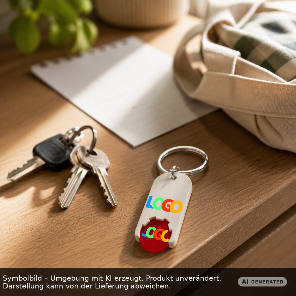 Chiphalter mit 1€-Chip "Alpha" als Werbeartikel mit Logo bedrucken