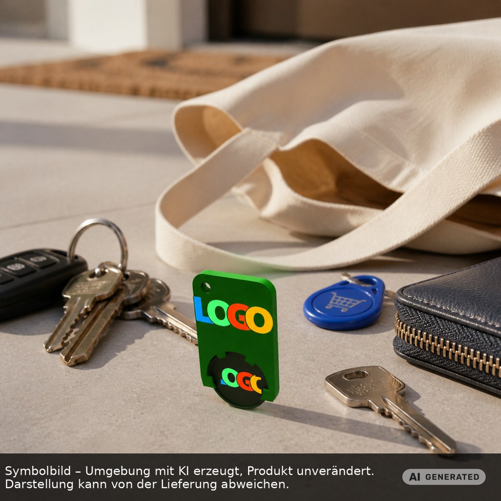 Chiphalter mit 1€-Chip "Beta" als Werbeartikel mit Logo bedrucken