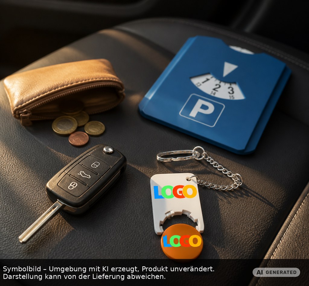 Chiphalter mit 1€-Chip "Beta" als Werbeartikel mit Logo bedrucken