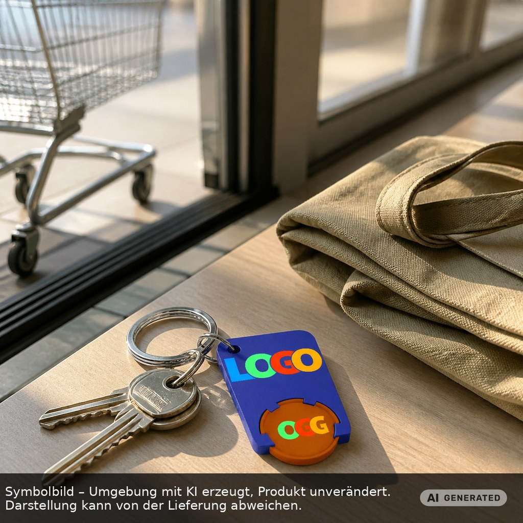 Chiphalter mit 1€-Chip "Beta" als Werbeartikel mit Logo bedrucken