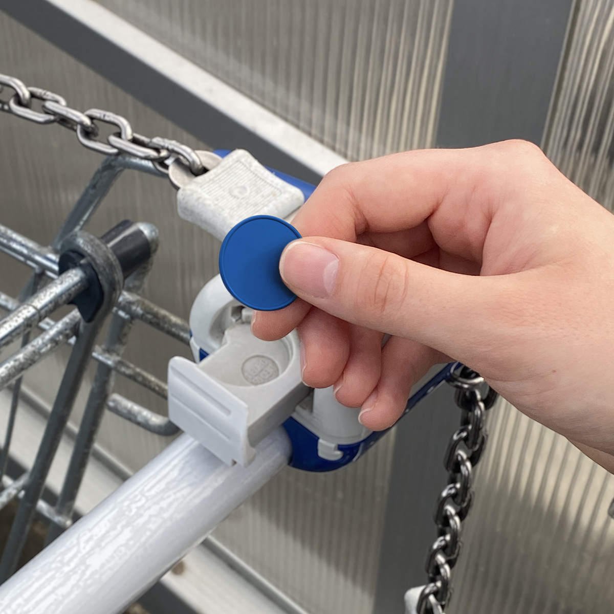 Chiphalter mit 1€-Chip "Gamma" als Werbeartikel mit Logo bedrucken