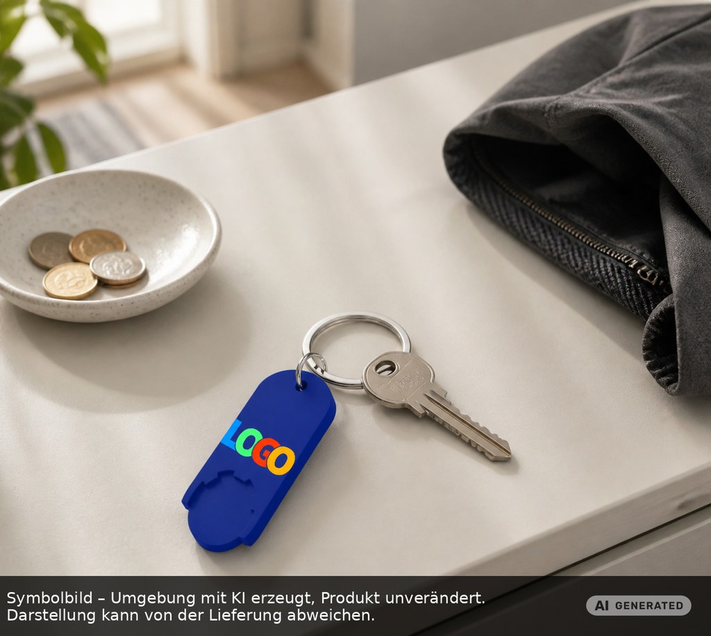 Chiphalter mit 1€-Chip "Alpha" - EXPRESSDRUCK als Werbeartikel mit Logo bedrucken